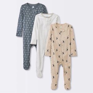 Cloud Island Star and Moon Footed Sleepers